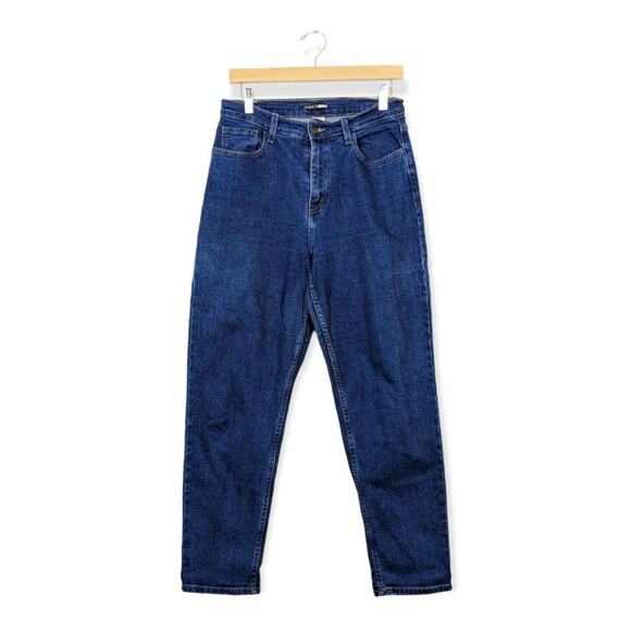Fashion Nova Dark Wash Denim "I Got It From My Mama" Mom Jeans - Picture 1 of 8